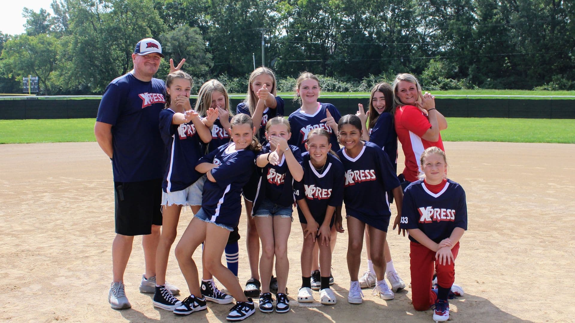 The Miami Valley Xpress 2033 team on the field